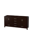 Custom image for Espresso with Brushed Chrome Trim / White Carrara Marble, Oval Sink / 24