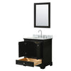 Custom image for Dark Espresso with Polished Chrome Trim / White Carrara Marble, Oval Sink / 24