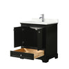 Custom image for Dark Espresso with Polished Chrome Trim / Giotto Quartz, Rectangular Sink / No Mirror