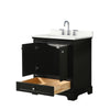 Custom image for Dark Espresso with Polished Chrome Trim / Giotto Quartz, Rectangular Sink / No Mirror