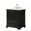Custom image for Dark Espresso with Polished Chrome Trim / Giotto Quartz, Rectangular Sink / No Mirror