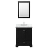 Custom image for Dark Espresso with Polished Chrome Trim / White Cultured Marble, Rectangular Sink / 24