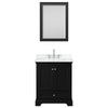 Custom image for Dark Espresso with Polished Chrome Trim / White Cultured Marble, Rectangular Sink / Medicine Cabinet