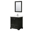 Custom image for Dark Espresso with Polished Chrome Trim / White Quartz, Rectangular Sink / 24