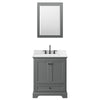 Custom image for Dark Gray with Matte Black Trim / Carrara Cultured Marble, Rectangular Sink / 24