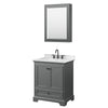 Custom image for Dark Gray with Matte Black Trim / Carrara Cultured Marble, Rectangular Sink / Medicine Cabinet