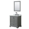 Custom image for Dark Gray with Matte Black Trim / White Carrara Marble, Oval Sink / 24