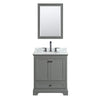 Custom image for Dark Gray with Matte Black Trim / White Carrara Marble, Oval Sink / Medicine Cabinet