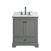 Custom image for Dark Gray with Matte Black Trim / White Carrara Marble, Oval Sink / No Mirror