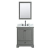 Custom image for Dark Gray with Matte Black Trim / White Carrara Marble, Rectangular Sink / 24