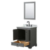Custom image for Dark Gray with Matte Black Trim / White Carrara Marble, Rectangular Sink / 24