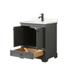 Custom image for Dark Gray with Matte Black Trim / Giotto Quartz, Rectangular Sink / No Mirror
