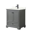 Custom image for Dark Gray with Matte Black Trim / Giotto Quartz, Rectangular Sink / No Mirror