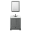 Custom image for Dark Gray with Matte Black Trim / White Cultured Marble, Rectangular Sink / 24