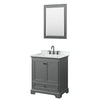 Custom image for Dark Gray with Matte Black Trim / White Cultured Marble, Rectangular Sink / 24