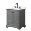 Custom image for Dark Gray with Matte Black Trim / White Quartz, Rectangular Sink / No Mirror