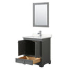 Custom image for Dark Gray with Polished Chrome Trim / Carrara Cultured Marble, Rectangular Sink / 24