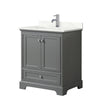 Custom image for Dark Gray with Polished Chrome Trim / Giotto Quartz, Rectangular Sink / No Mirror