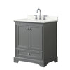 Custom image for Dark Gray with Polished Chrome Trim / Giotto Quartz, Rectangular Sink / No Mirror