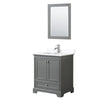 Custom image for Dark Gray with Polished Chrome Trim / White Cultured Marble, Rectangular Sink / 24