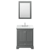 Custom image for Dark Gray with Polished Chrome Trim / White Cultured Marble, Rectangular Sink / 24