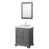 Custom image for Dark Gray with Polished Chrome Trim / White Cultured Marble, Rectangular Sink / 24