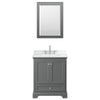 Custom image for Dark Gray with Polished Chrome Trim / White Cultured Marble, Rectangular Sink / Medicine Cabinet