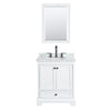 Custom image for White with Matte Black Trim / White Carrara Marble, Oval Sink / 24