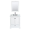 Custom image for White with Matte Black Trim / White Carrara Marble, Rectangular Sink / 24