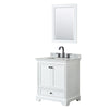 Custom image for White with Matte Black Trim / White Carrara Marble, Rectangular Sink / 24