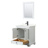 Custom image for White with Matte Black Trim / Giotto Quartz, Rectangular Sink / 24