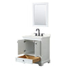 Custom image for White with Matte Black Trim / Giotto Quartz, Rectangular Sink / 24