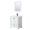 Custom image for White with Matte Black Trim / White Cultured Marble, Rectangular Sink / 24