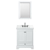 Custom image for White with Matte Black Trim / White Cultured Marble, Rectangular Sink / 24