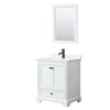 Custom image for White with Matte Black Trim / White Quartz, Rectangular Sink / 24