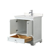 Custom image for White with Polished Chrome Trim / Carrara Cultured Marble, Rectangular Sink / No Mirror