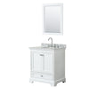 Custom image for White with Polished Chrome Trim / White Carrara Marble, Oval Sink / 24