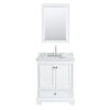 Custom image for White with Polished Chrome Trim / White Carrara Marble, Oval Sink / Medicine Cabinet