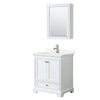 Custom image for White with Polished Chrome Trim / Giotto Quartz, Rectangular Sink / Medicine Cabinet