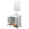Custom image for White with Polished Chrome Trim / Giotto Quartz, Rectangular Sink / 24