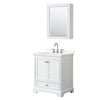 Custom image for White with Polished Chrome Trim / Giotto Quartz, Rectangular Sink / Medicine Cabinet
