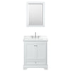 Custom image for White with Polished Chrome Trim / White Cultured Marble, Rectangular Sink / 24