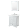Custom image for White with Polished Chrome Trim / White Cultured Marble, Rectangular Sink / Medicine Cabinet