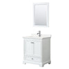 Custom image for White with Polished Chrome Trim / White Quartz, Rectangular Sink / 24