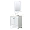 Custom image for White with Polished Chrome Trim / White Quartz, Rectangular Sink / 24