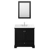 Custom image for Dark Espresso with Polished Chrome Trim / Carrara Cultured Marble, Rectangular Sink / 24