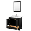 Custom image for Dark Espresso with Polished Chrome Trim / Carrara Cultured Marble, Rectangular Sink / 24