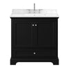 Custom image for Dark Espresso with Polished Chrome Trim / Carrara Cultured Marble, Rectangular Sink / No Mirror