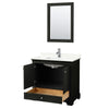 Custom image for Dark Espresso with Polished Chrome Trim / Giotto Quartz, Rectangular Sink / 24