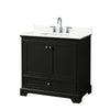 Custom image for Dark Espresso with Polished Chrome Trim / Giotto Quartz, Rectangular Sink / No Mirror